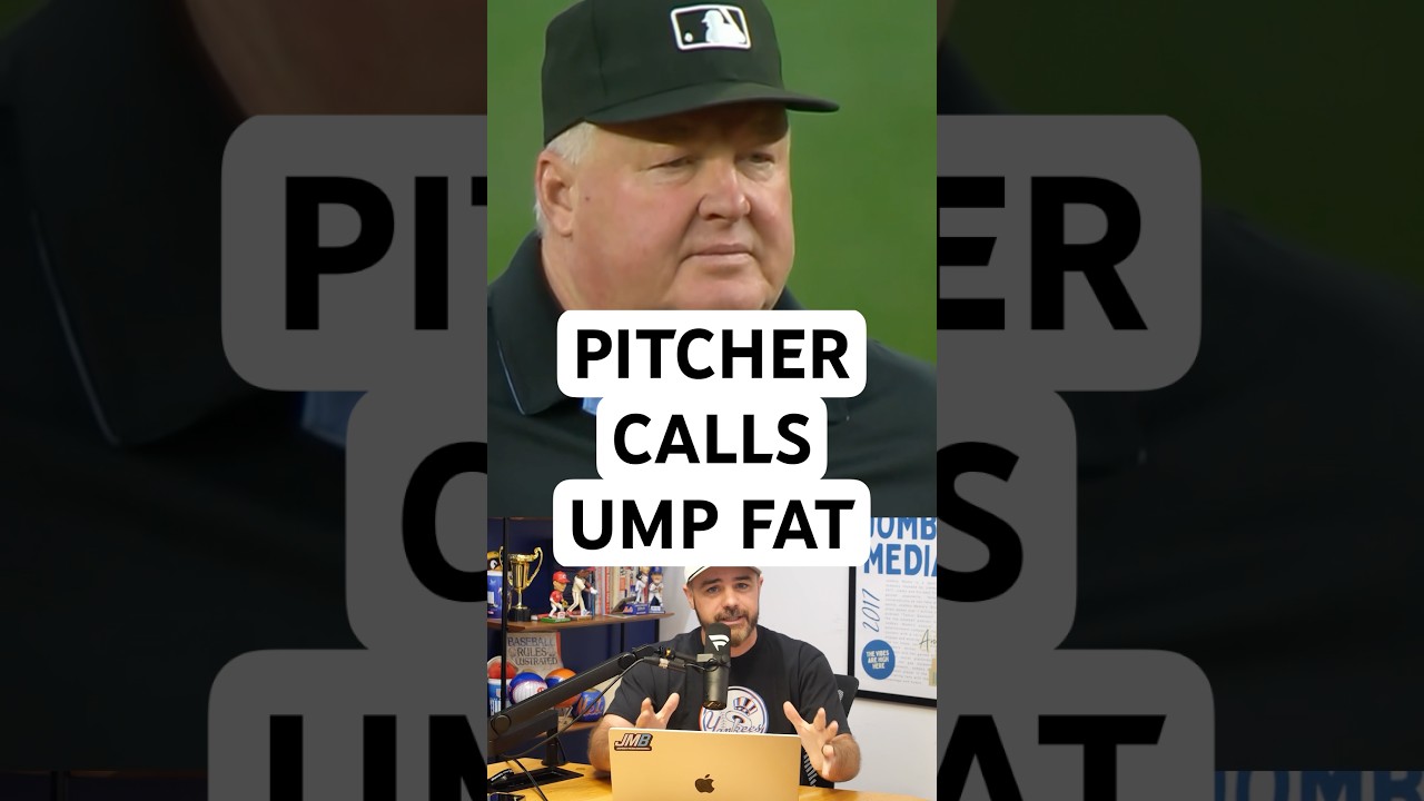 Pitcher calls the ump fat for getting in the way, a breakdown #baseball #mlb #umpire #jomboy