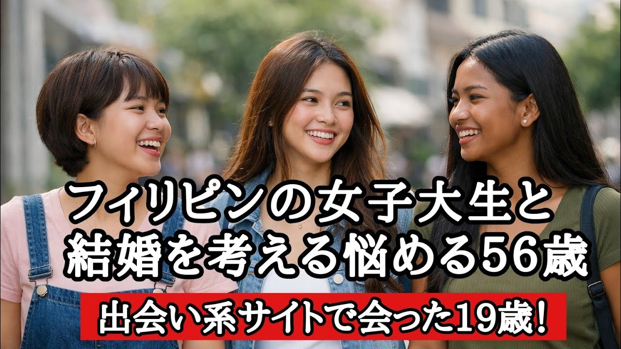 37歳差の恋…大学生フィリピーナと結婚したい56歳男性の悩み - YouTube