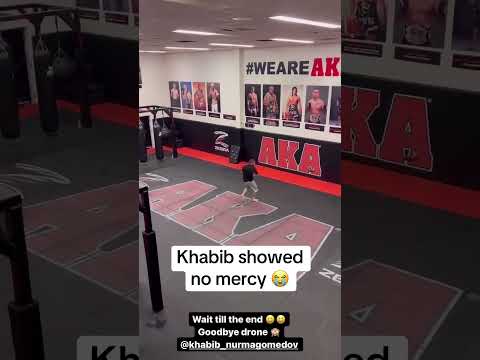 When Khabib punched a drone in mid-air in 2022 👊 (via @umar_nurmagomedov/IG)