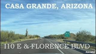 Driving on I10 East and Florence Blvd in Casa Grande, Arizona