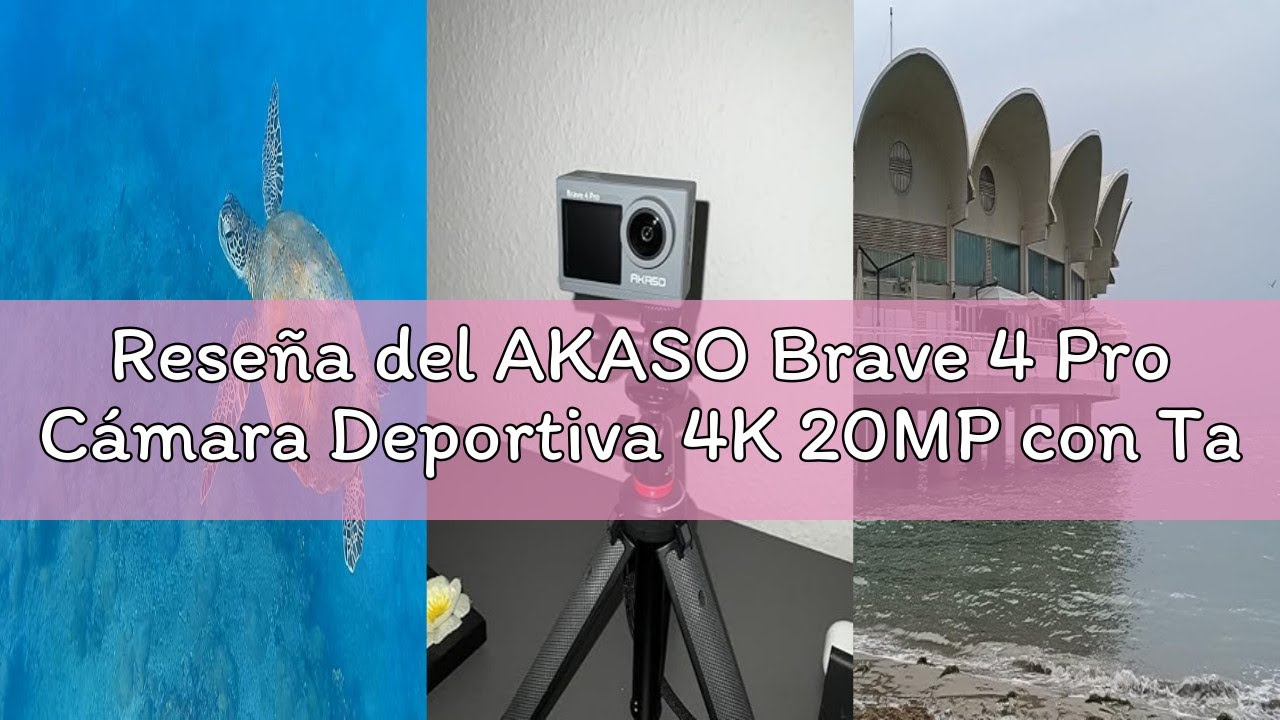 Reseña del AKASO Brave 4 Pro Cámara Deportiva 4K 20MP con Tarjeta de Memoria U3 de 64GB Cámara de Ac