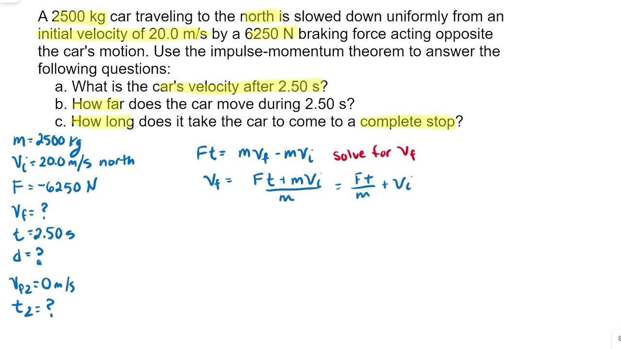 Physics Problem Solver Walk-through Momentum Collisions - Solving Momentum / Impulse Problems 10