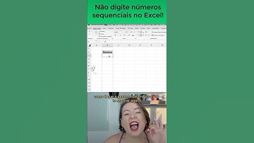 NUNCA DIGITE NÚMEROS SEQUENCIAS NO EXCEL #shorts