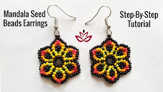 Mandala Beaded Earrings -  Fast Clips || DIY