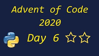 Advent of Code 2020 Day 6 - using Python Advent Of Code Day 6 Visualization Coding Programming Code Python Tutorial Education