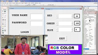 User and Password and Red Green Blue (RGB) Color Model Program in Vb , RGB Color Model in VB , RGB