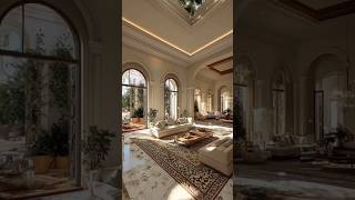 Cream luxury mansion with stunning interiors🤍. #ai #luxury #dreamhome #fyp #architecture
