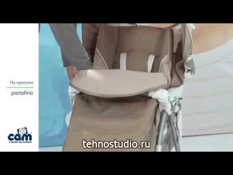 Коляска Cam PORTOFINO ELEGANT (красн/стразы-целующ.миш) 822-94