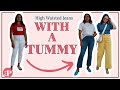 How to Wear a HIGH WAISTED JEANS even with a TUMMY - 8 WAYS