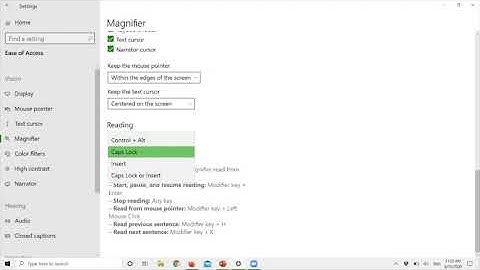 Windows 10 Version 2004 Magnifier Reading