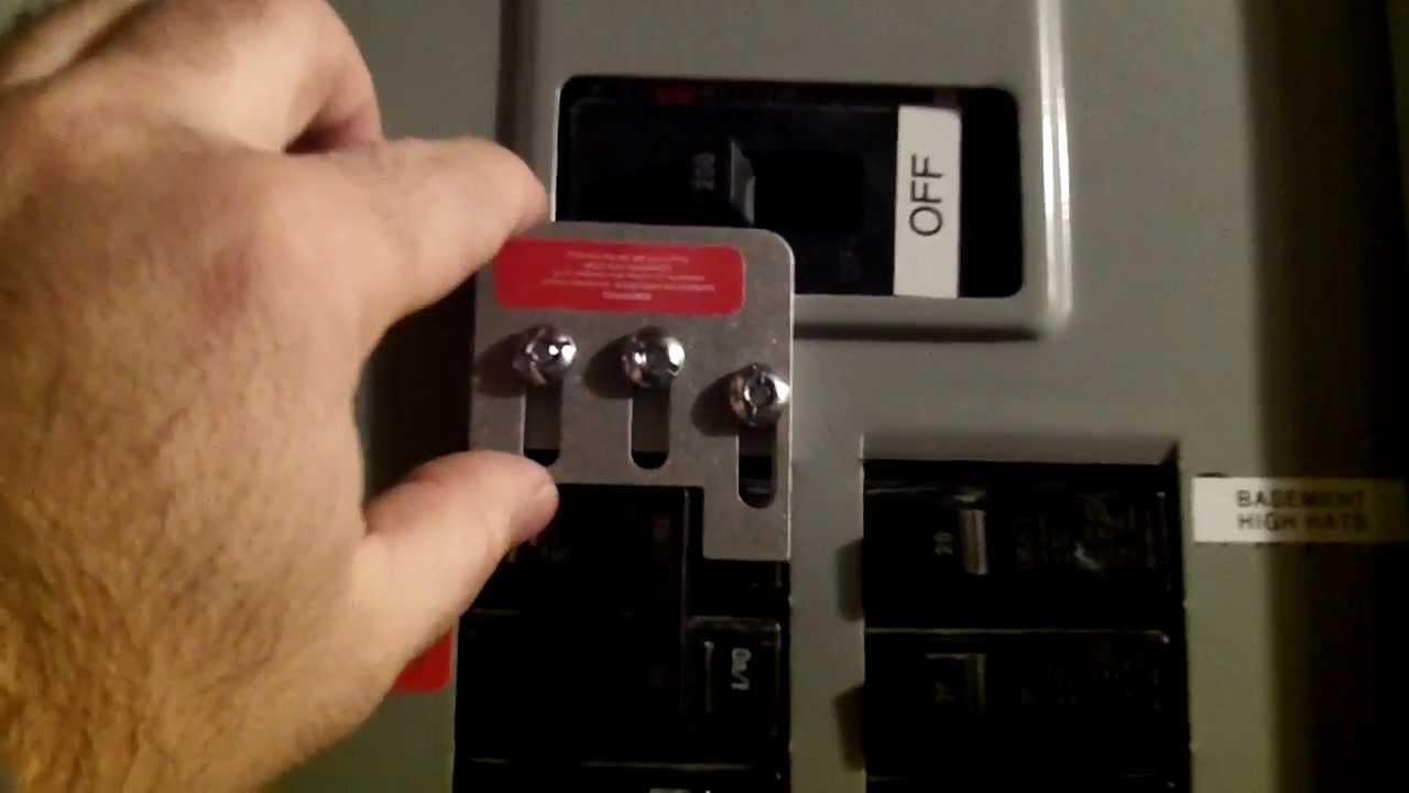 HOW TO INSTALL A GENERATOR INTERLOCK SWITCH - YouTube 100 amp electrical panel wiring diagram 