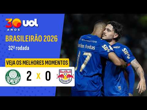 PALMEIRAS 2 X 0 RED BULL BRAGANTINO | MELHORES MOMENTOS | BRASILEIRÃO 2026