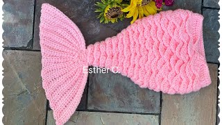 Cola de sirena tejida a crochet para bebe paso a paso - YouTube