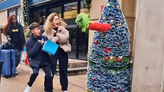 Grinch In Christmas Tree Prank Loudest Scream And Laugh
