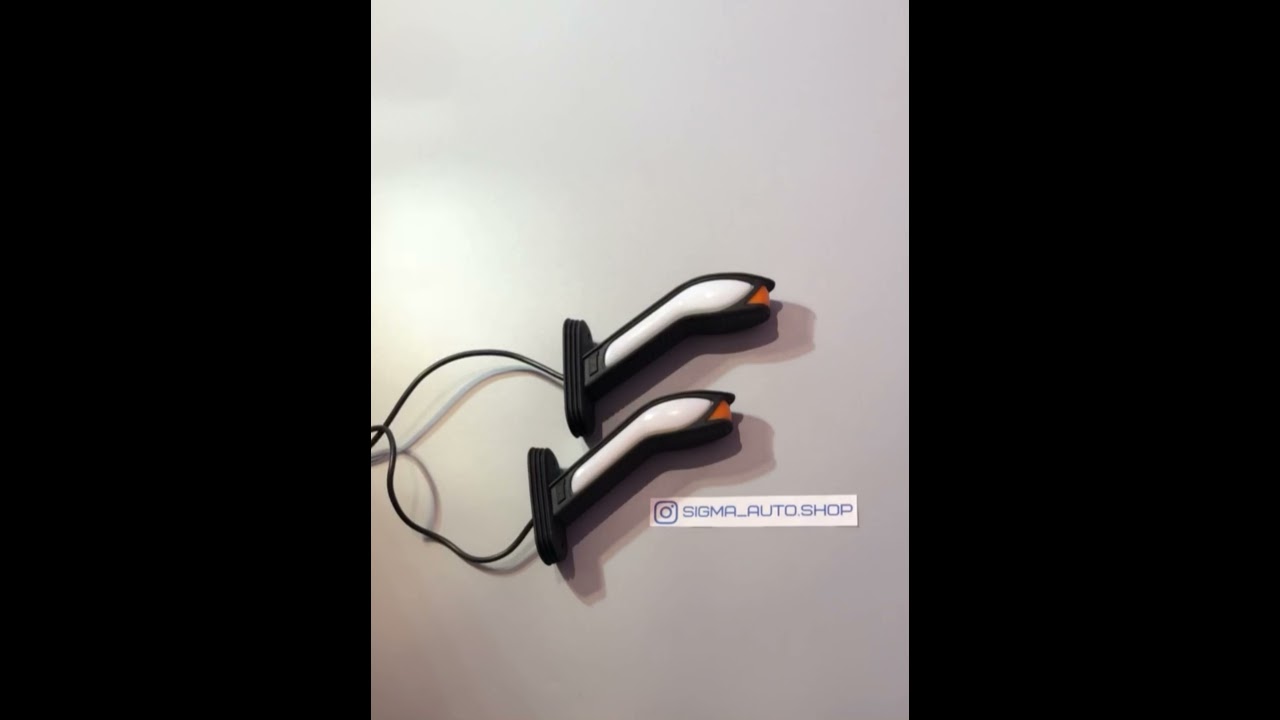 Диодные фонари, LED габариты - «Рога», с неоновой подсветкой и бегущим поворотником