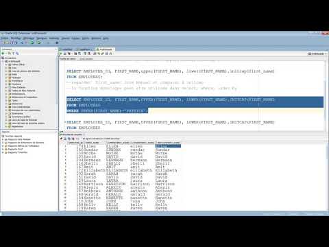 Formation sur Oracle 12 C:  31. Les fonctions de caractères(Upper,Lower, Initcap).