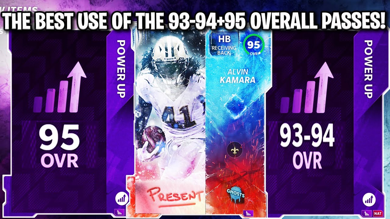 THE BEST PLAYERS TO USE THE 93-94 AND 95 OVERALL POWER UP PASSES ON! | MADDEN 21 ULTIMATE TEAM