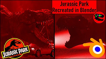 Recreating the T Rex Breakout from Jurassic Park in Blender