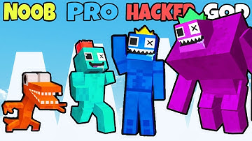 Merge Run Rainbow - NOOB vs PRO vs HACKER vs GOD