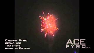 CP040-100 Crown Pyro 100 Shots Assorted Effects