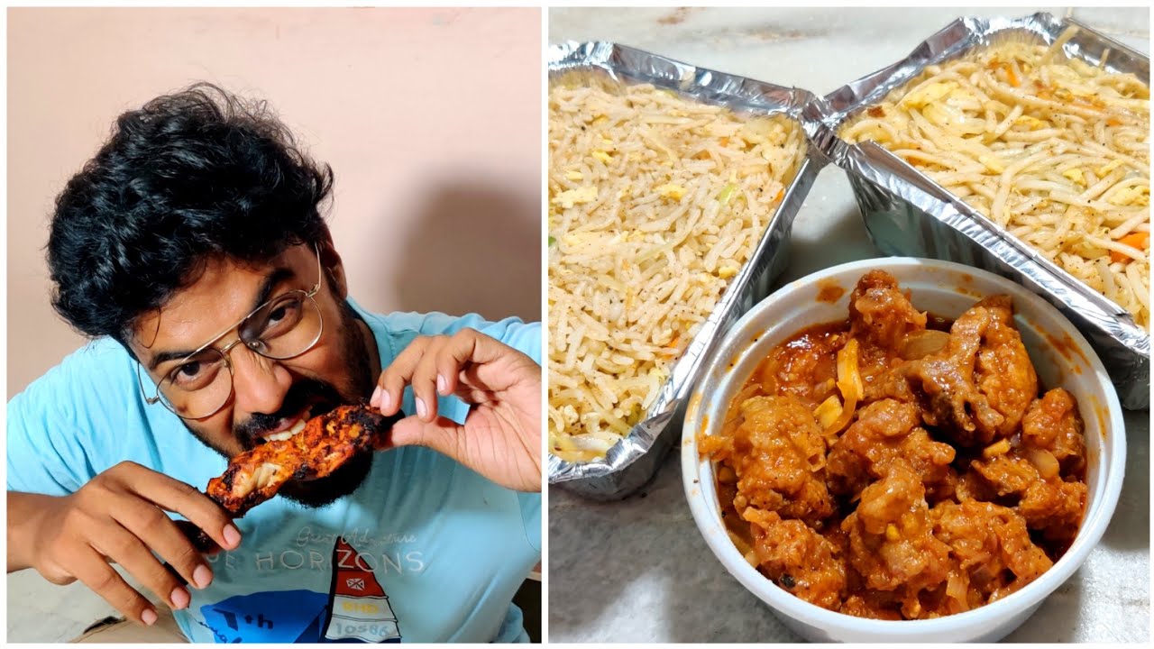 40 Rs Fried Rice + Chicken Full Leg Tandoori Nila Fast Food Erode