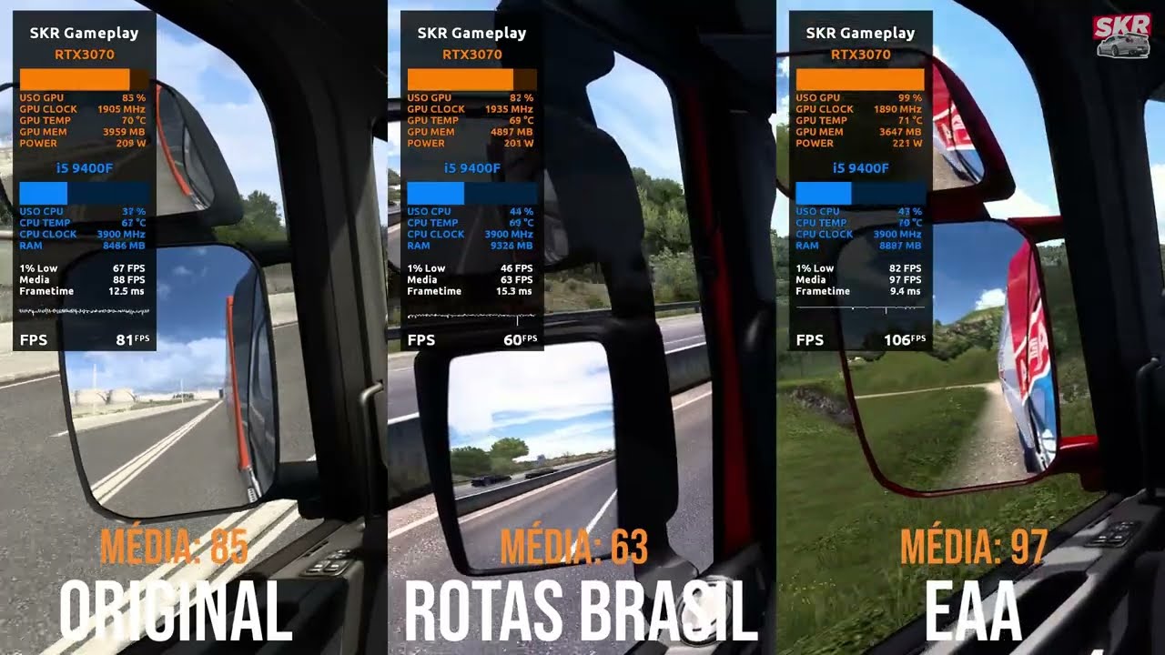 QUAL MAPA RODA MELHOR? EAA, Rotas Brasil ou Original | 1440p 60FPS Ultra 400%