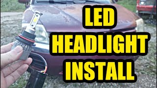 LED Headlight Install On Your Car Or Truck, 9007 Bulb Type - How To