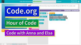 Code with Anna and Elsa Level 9 Code.org Hour of Code Tutorial Answers