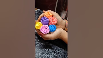 How to make rose with Clay/ clay art idea | #clay #art