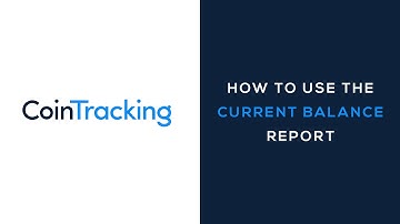 CoinTracking Reports: Current Balance
