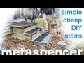 Simple Cheap DIY Stairs ➠ NO STRINGERS