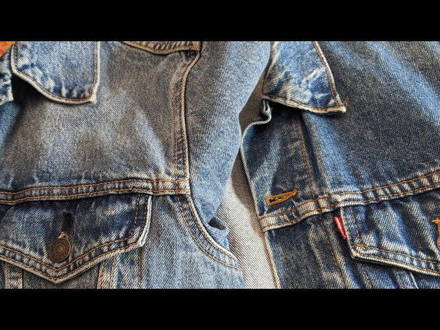 Vintage Levi's denim jacket versus modern Levi's jacket