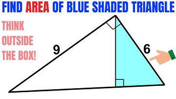 NonTraditional Method! | Find Area of the Blue Shaded triangle | Important Geometry skills explained