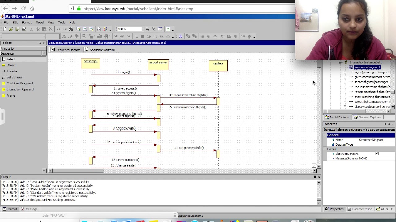 sequence diagram for airline reservation system - YouTube