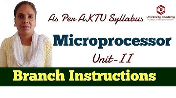 Micro20: Branch Instructions in Microprocessor | Logical Group Instructions of 8085 Microprocessor
