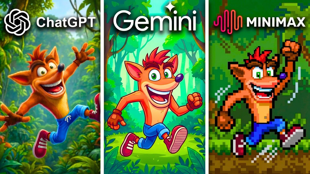 ChatGPT vs Gemini vs MiniMax Hacen Crash Bandicoot Desde Cero