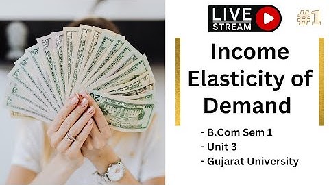 Income Elasticity of Demand | Meaning and Types | B.Com Sem 1 | Eco | Unit 3 | GU | Part 1 | Live