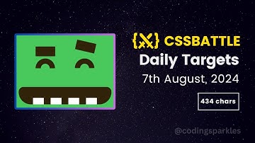 CSS Battle Daily Targets | 7th August, 2024 | Solution #html #css #cssbattle