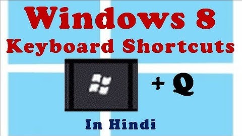 ✅ How to use Keyboard Shortcuts in Windows 8 in Hindi