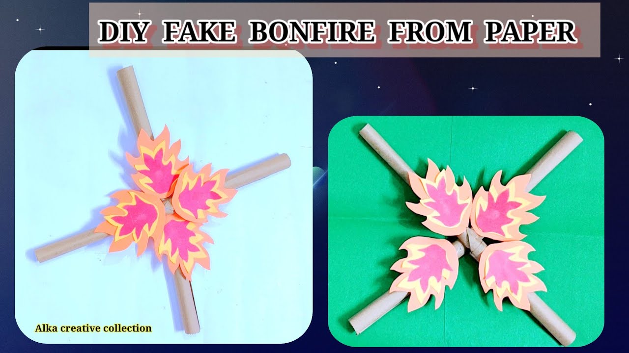 How to make a bonfire from paper /easy Bonfire activity for kids 