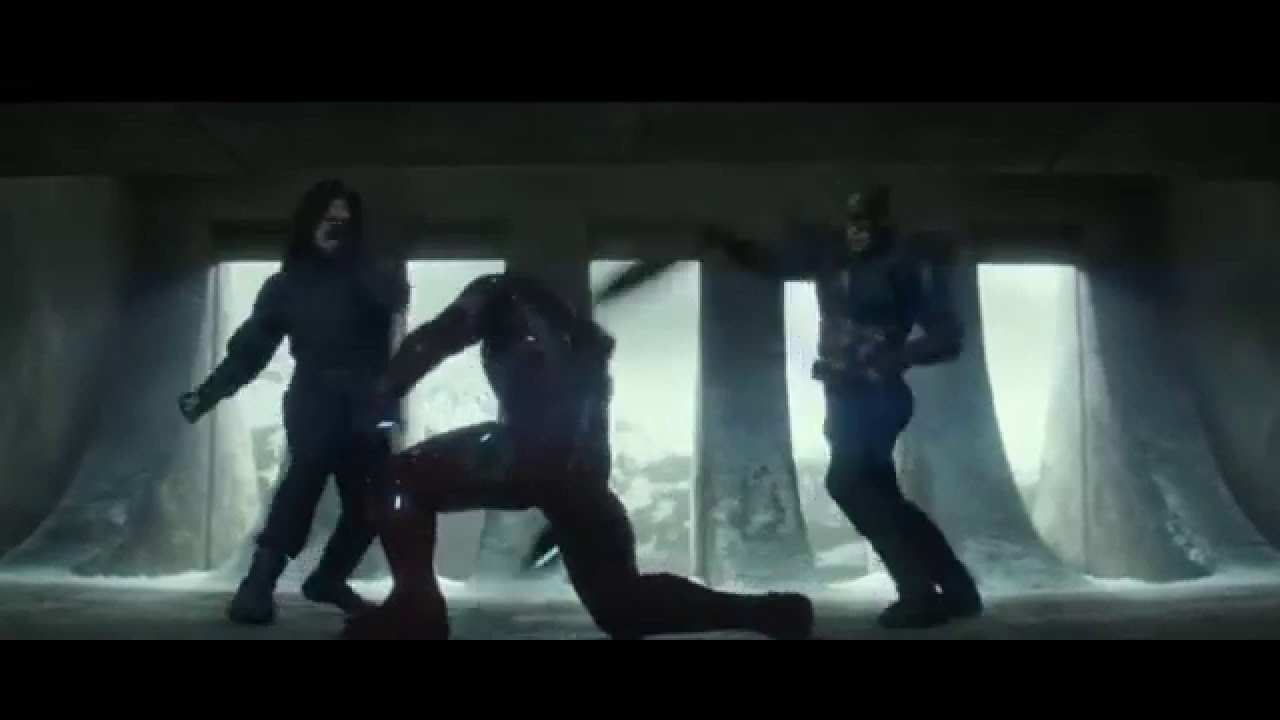 Iron man vs Captain America vs Winter Soldier clip Captain America