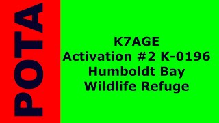 I activate my second POTA
K-0196 Humboldt Bay Wildlife Refuge
very little editing, mostly real time operating
#POTA I activate my second POTA