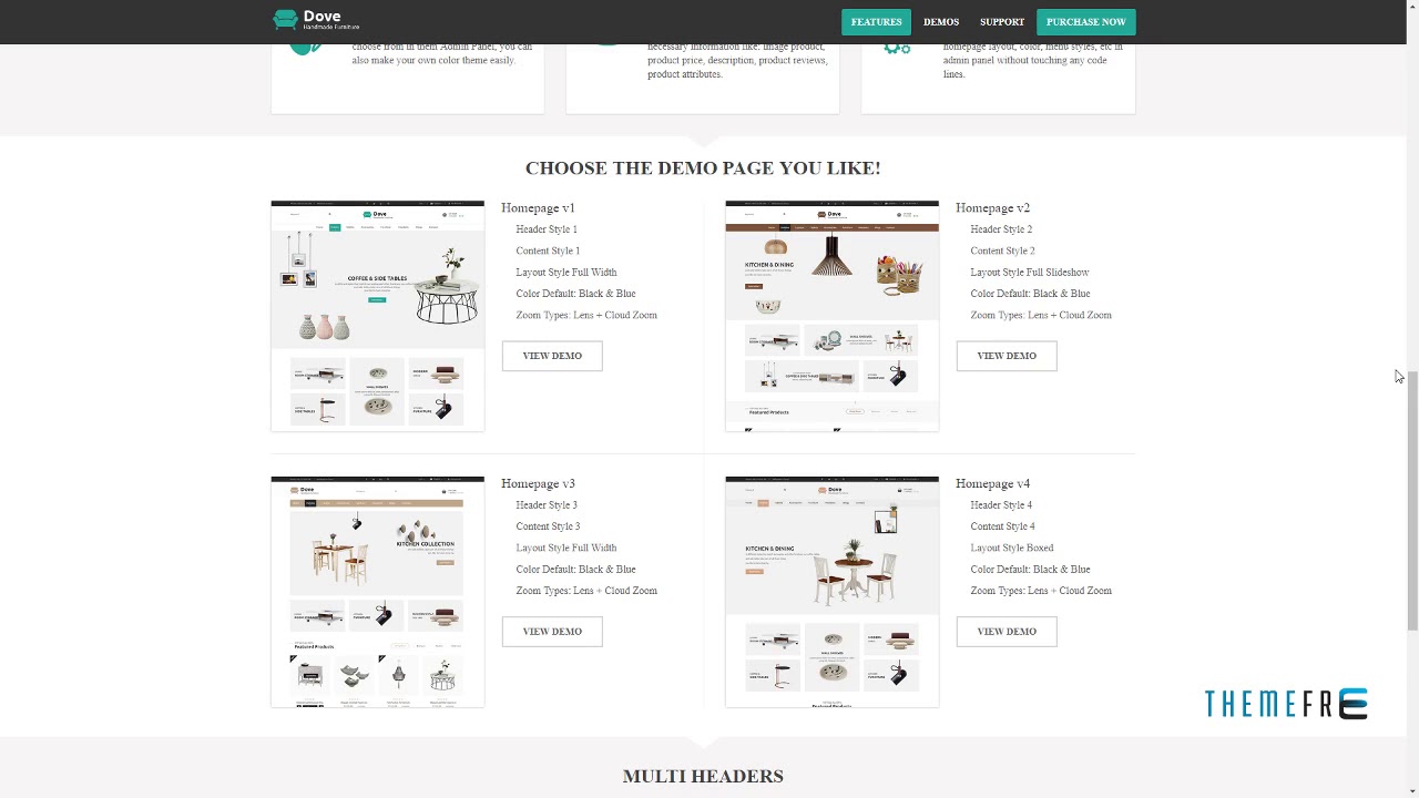 Dove - Multipurpose Prestashop 1.7 Theme Demo Furniture Susila