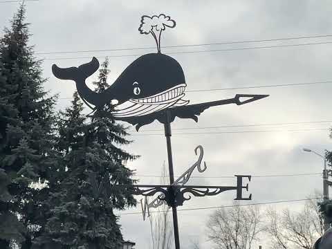 Флюгер на дах Кит, вітряк на будинок, видео 1
