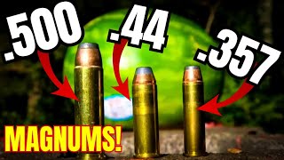 357 Mag vs 44 Mag vs 500 Mag Not Even Close