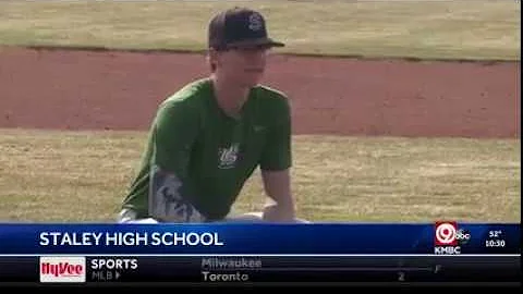 KMBC report on Staley Pitcher Carter Rustad