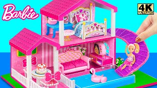 DIY Miniature House  ❤️ Make Pink Barbie Doll House from Polymer Clay, Cardboard screenshot 5