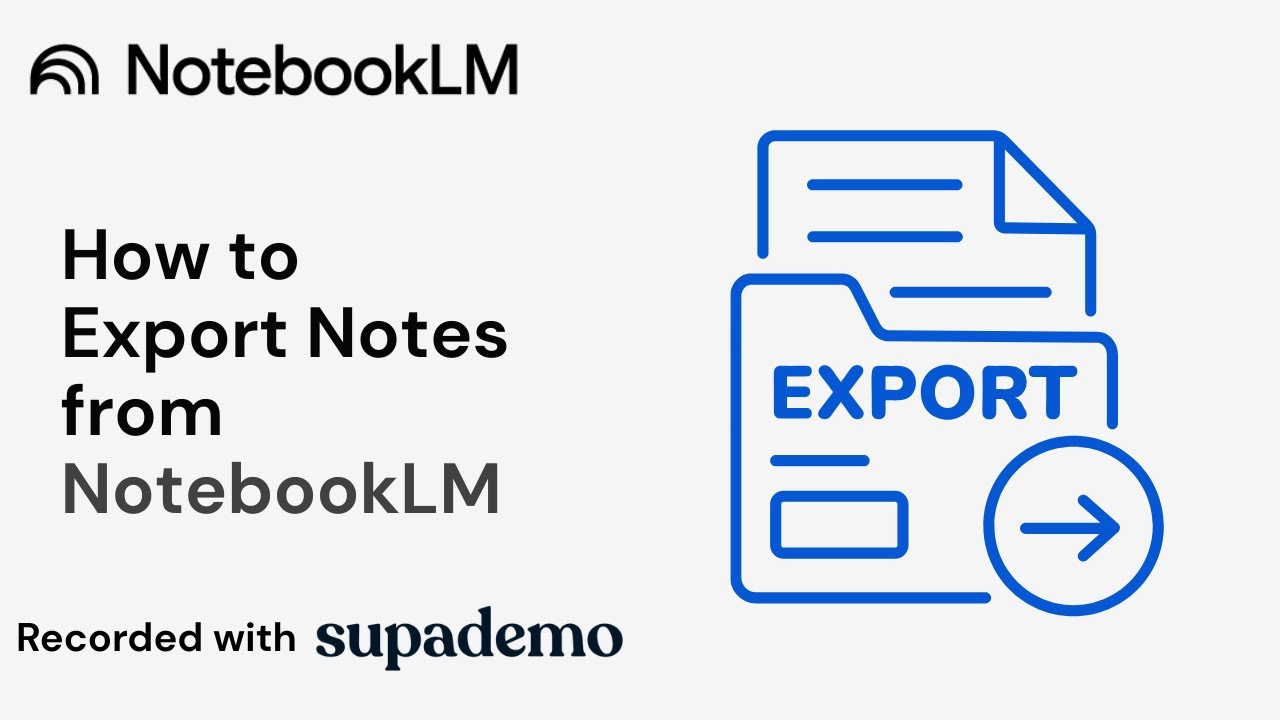 How to Export Notes from NotebookLM - YouTube