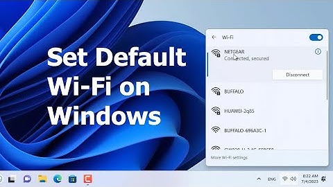 How to set default Wi-Fi on Windows 11/10