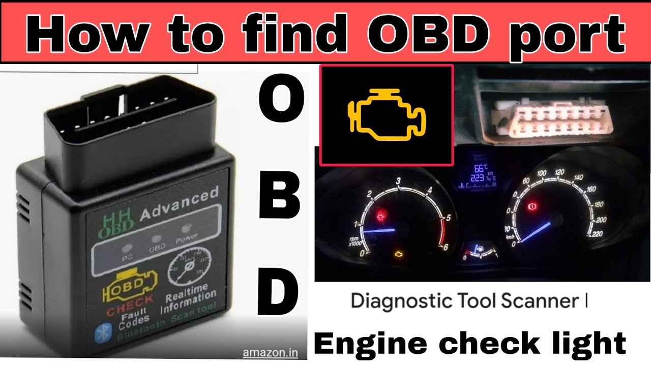 engine check light On-board diagnostics (OBD) tool port location - YouTube